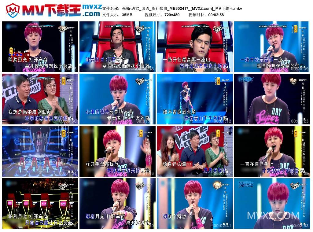 张楠-逃亡_国语_流行歌曲_MB302417